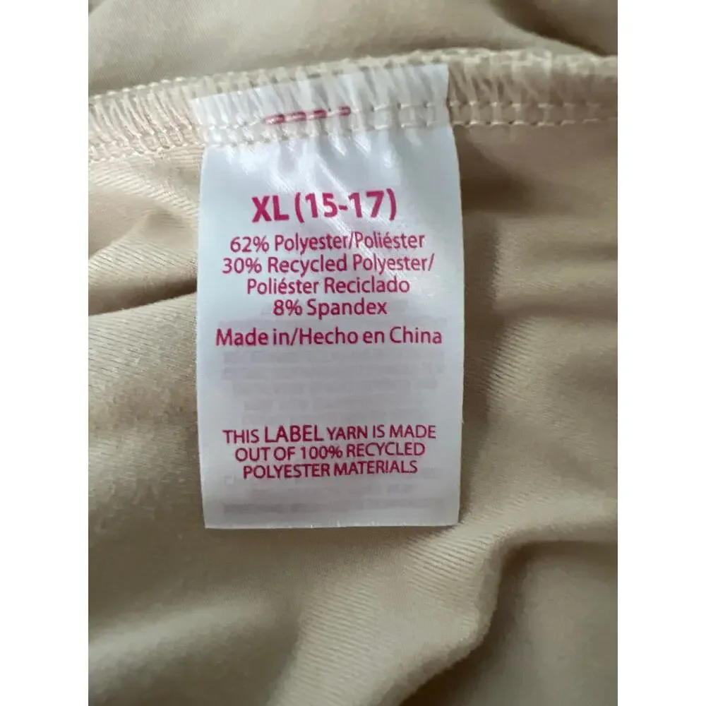NWT No Boundaries Teens Tan short sleeve Body Fit Top Size XL (15-17).